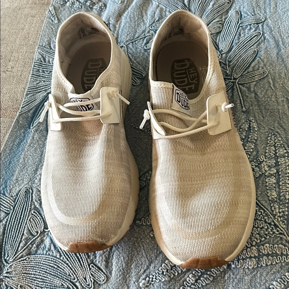 HEYDUDE MENS SIROCCO SLIP ON CASUAL SHUE WHITE SZ 13